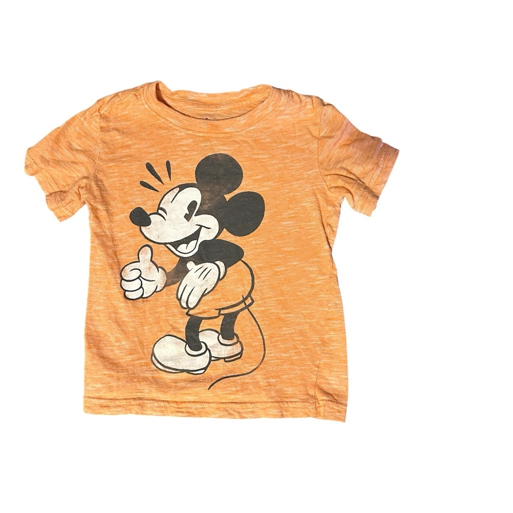 Disney Orange Mickey Mouse Kids Shirt